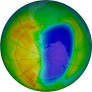 Antarctic ozone map for 2024-11-01